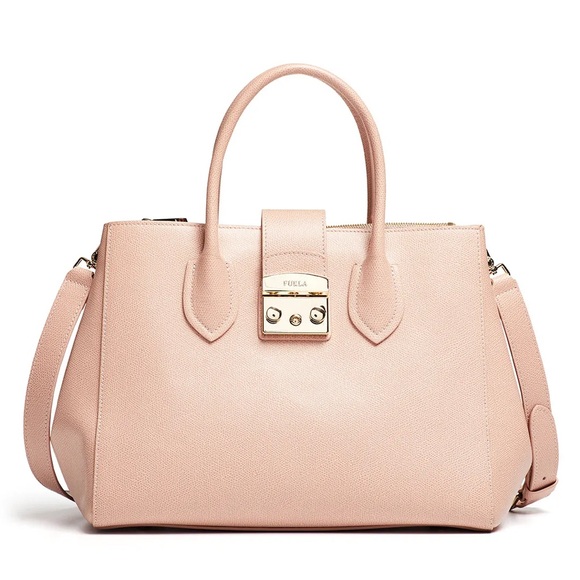 Furla Handbags - Furla Blush Moonstone Metropolis M Tote Bag Crossbody Two Way | VGUC
